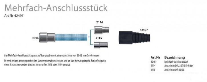 Mehrfach - Anschlussstück 25-35 antistatisch